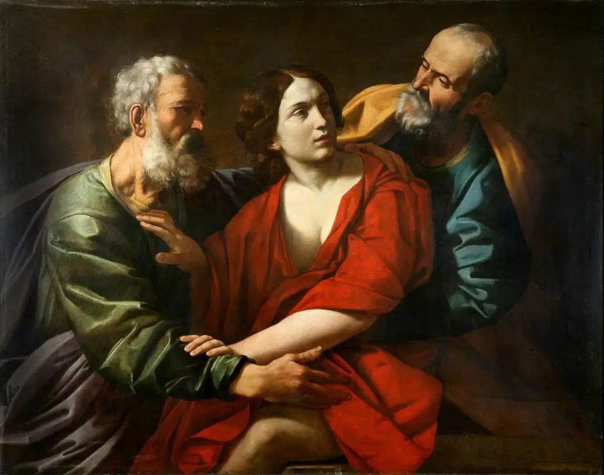 Suzanne et les vieillards - Guido Reni image 1 tableau peint à l’huile sur toile