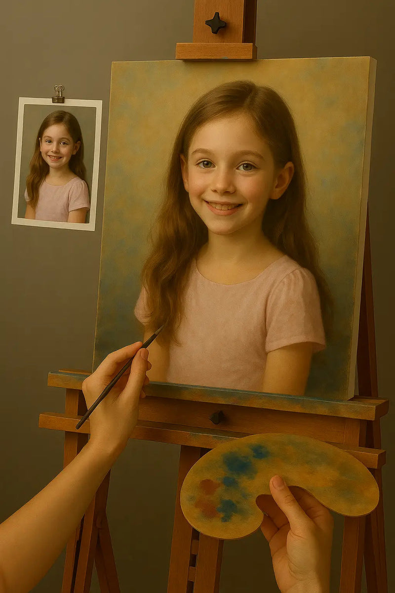 🎨 Quadro personalizzato per bambini – Pittura a olio unica
