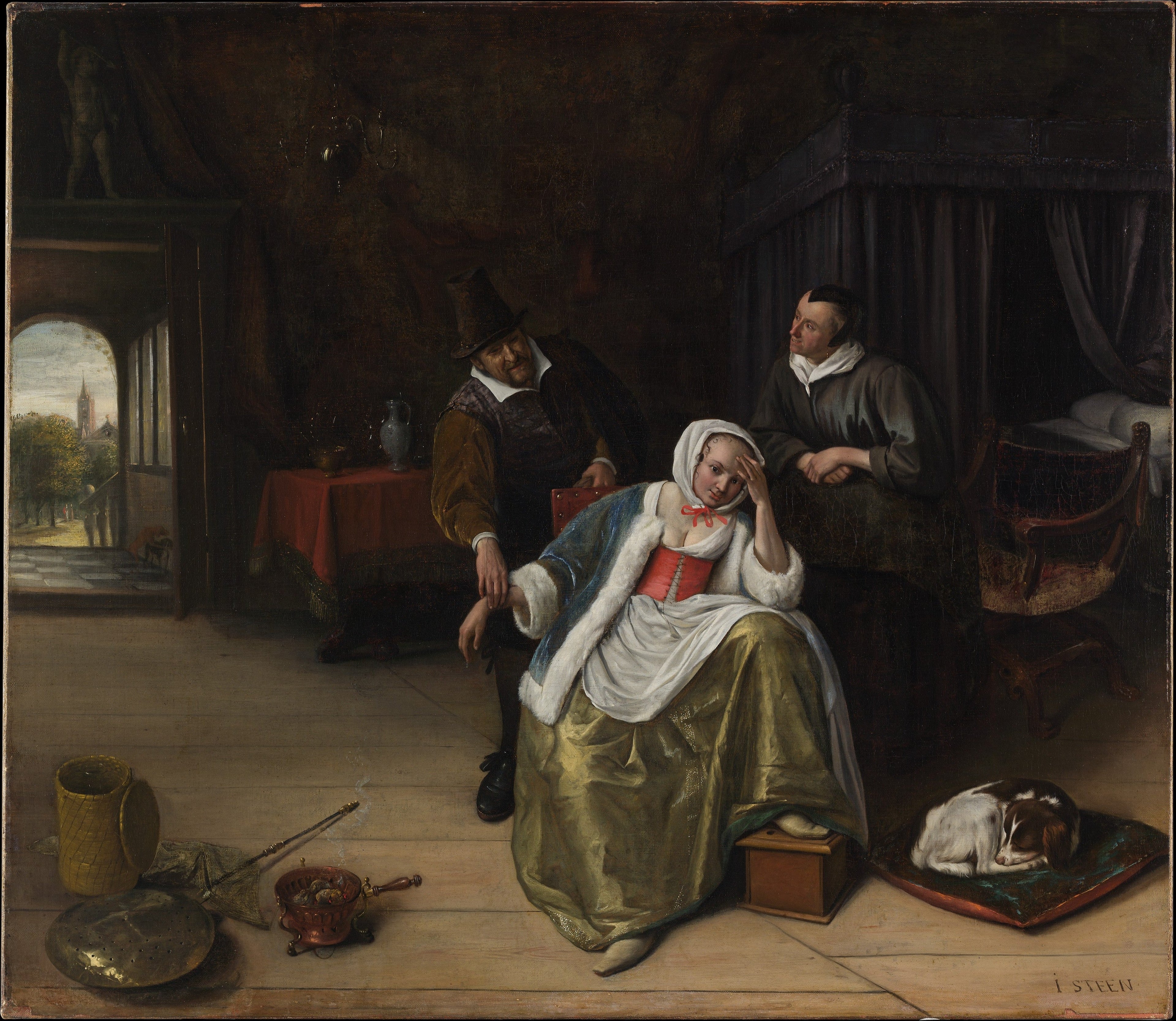Tableaux de médecins par Jan Steen - Jan Steen image 1 copie de tableau peinte à la main