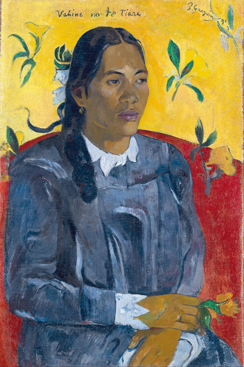 Tahitiana con fiore - Paul Gauguin