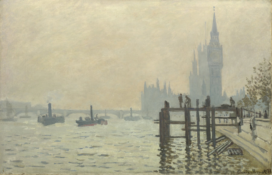 Il Tamigi a valle di Westminster W166 - Claude Monet
