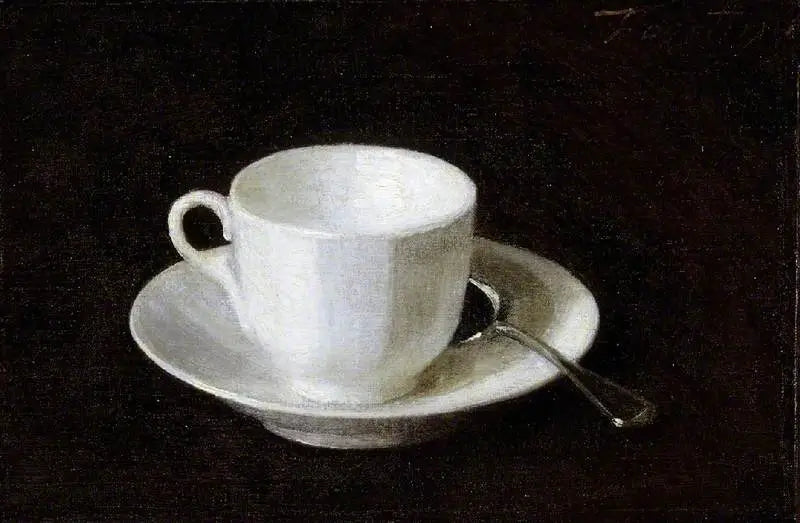 Tazza e piattino bianchi - Henri Fantin-Latour