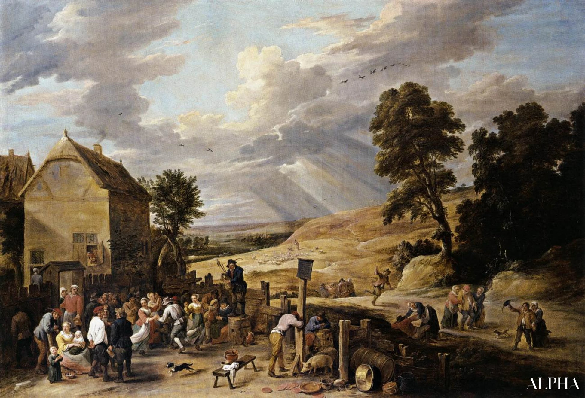 Taverna delle scimmie - David The Younger Teniers - Riproduzioni di quadri e dipinti di alta gamma