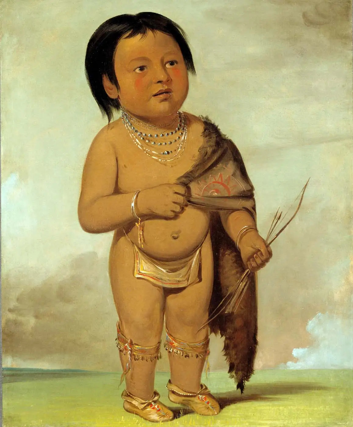 Tcha-aés-ka-ding petit-fils de Buffalo Bull’s Back Fat - George Catlin - Alpha Reproduction