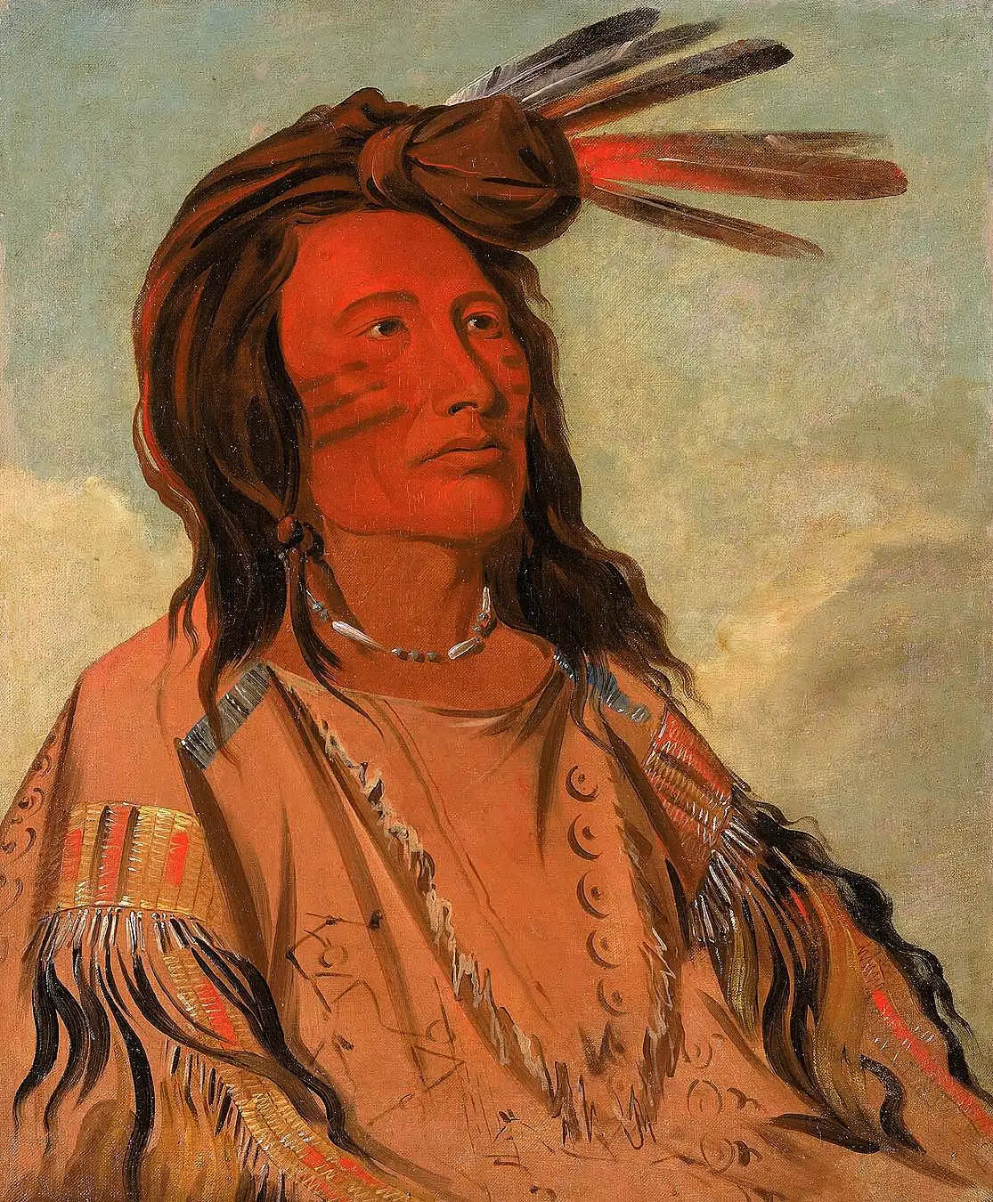 Tchán-dee Tabac un chef Oglala - George Catlin - Alpha Reproduction