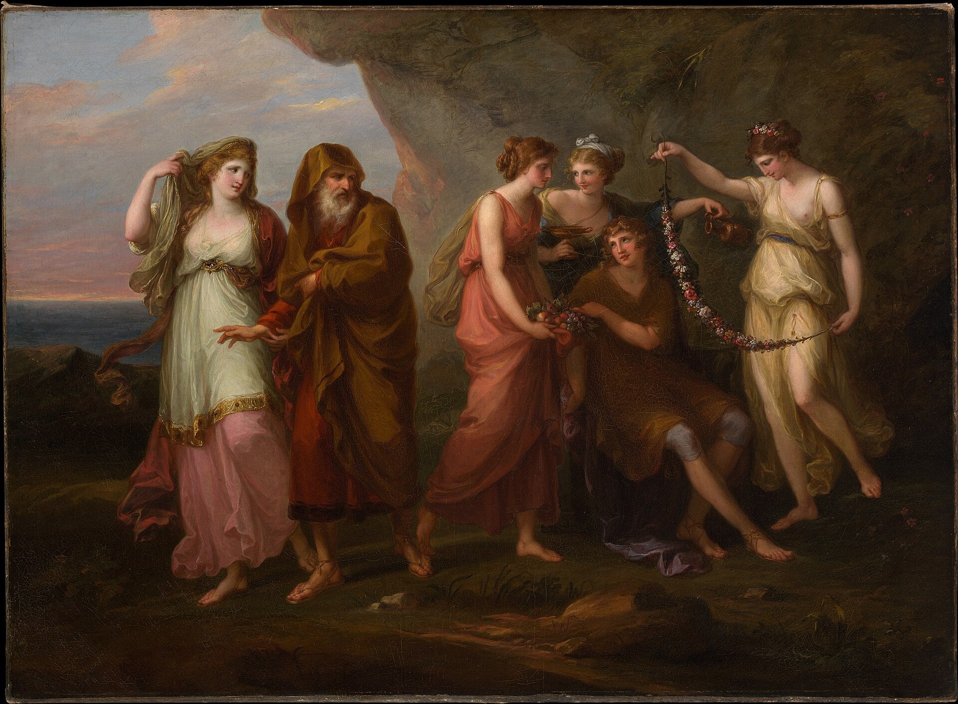 Télémaque et les nymphes de Calypso - Angelica Kauffmann