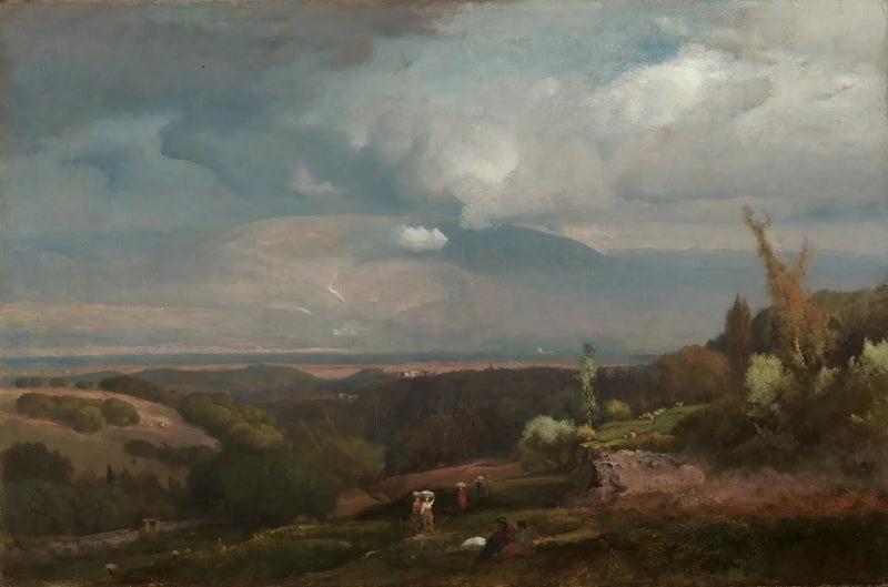 Tempesta in arrivo sulle colline di Alban - George Inness