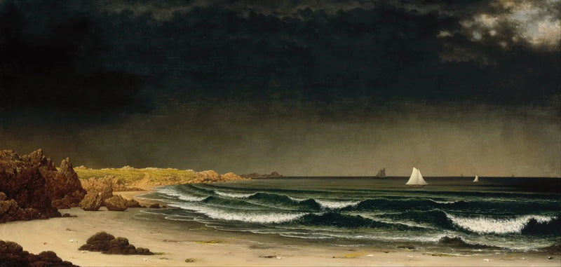 Tempesta in arrivo: spiaggia vicino a Newport - Martin Johnson Heade