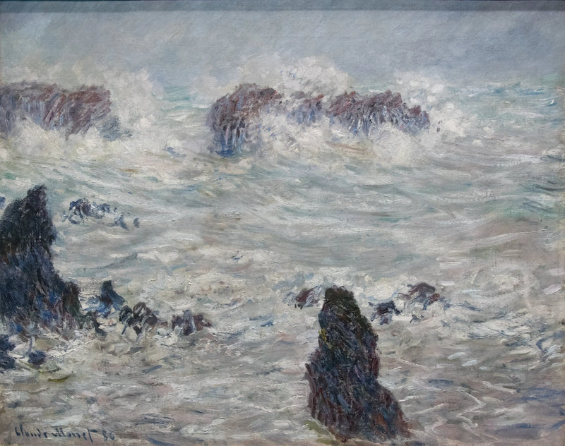 Tempesta, coste di Belle-Ile - Claude Monet