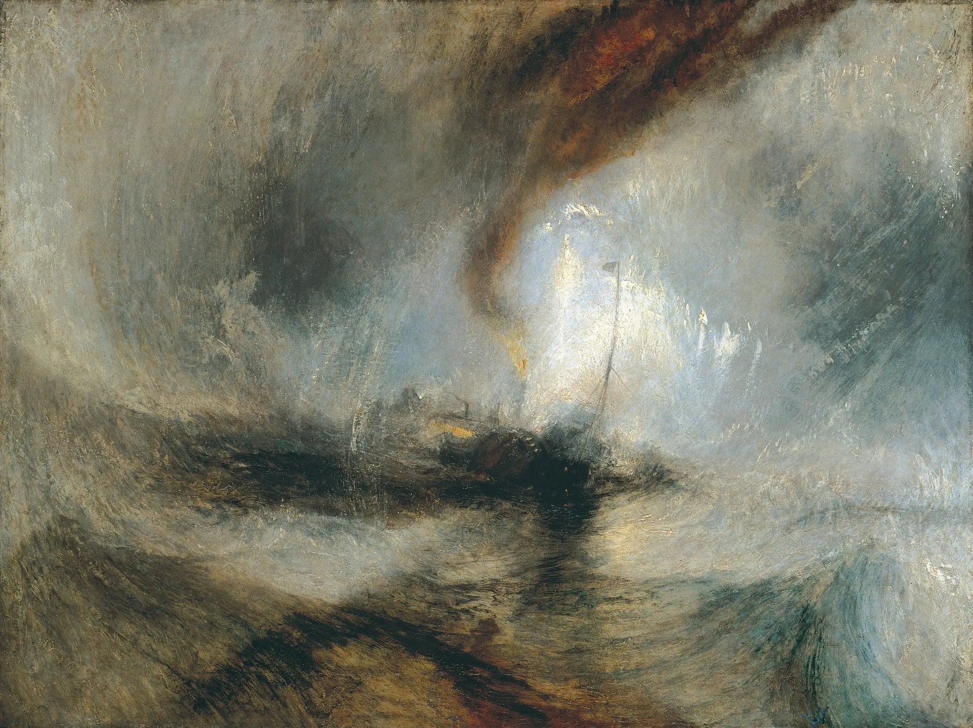 Tempête de neige en mer - J. M. W. Turner image 1 reproduction artisanale de tableau