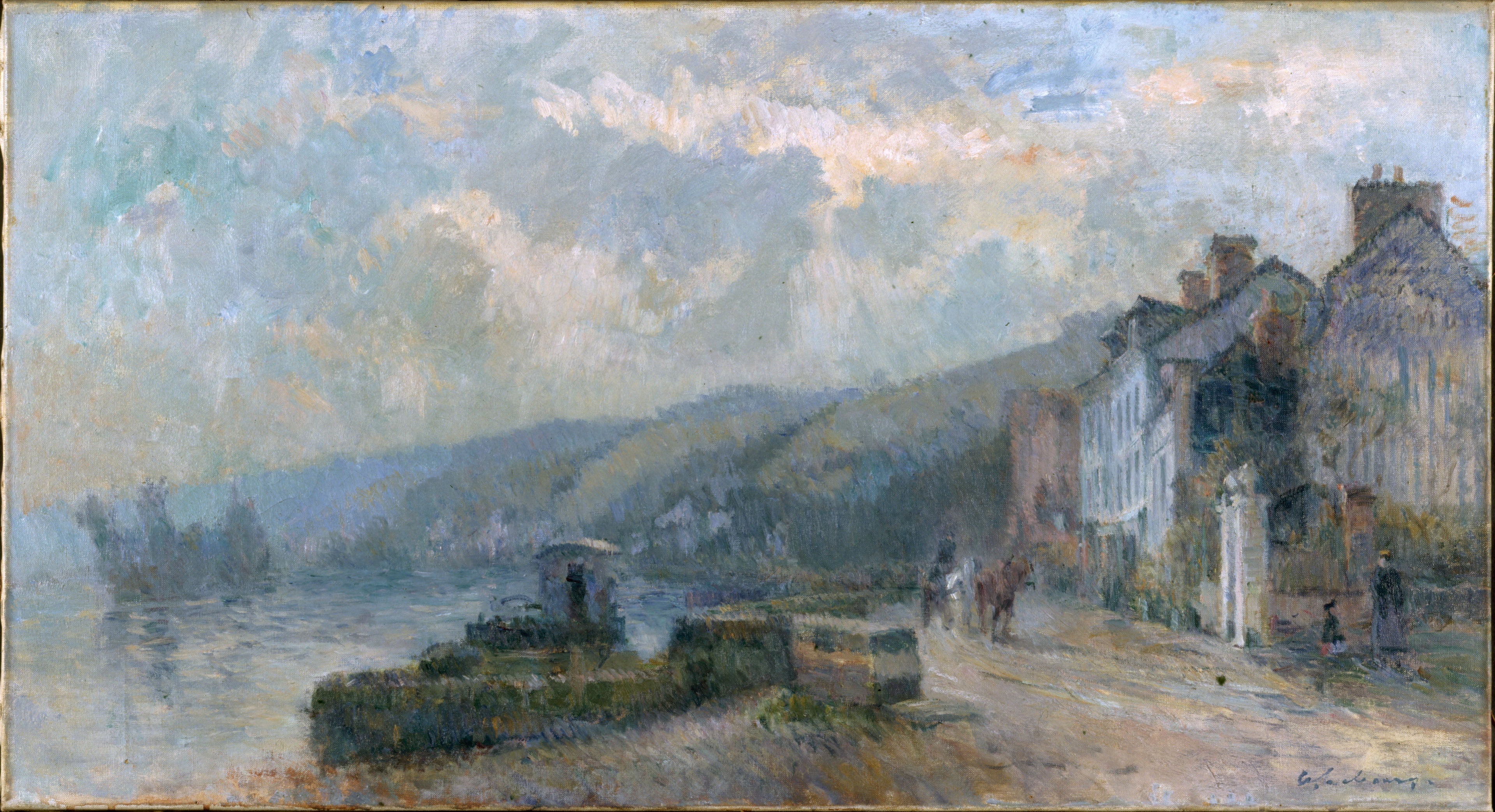 Temps de pluie - Albert Lebourg image 1 reproduction de peinture à l’huile
