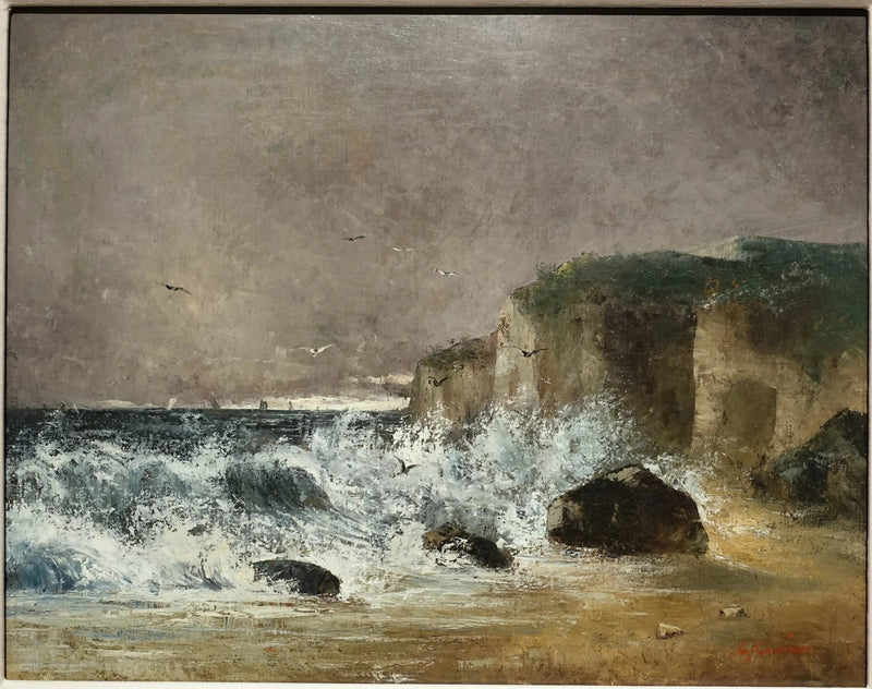 Tempo tempestoso a Étretat - Gustave Courbet