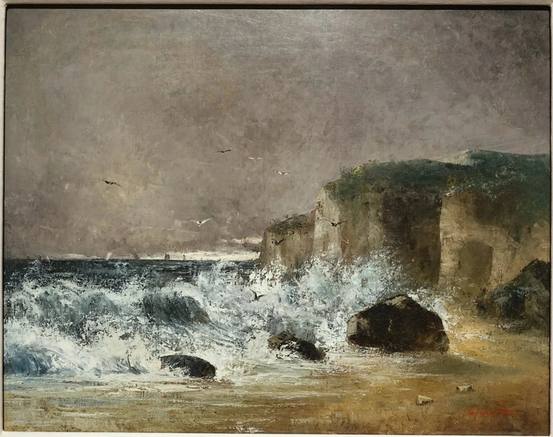 Tempo tempestoso a Étretat - Gustave Courbet