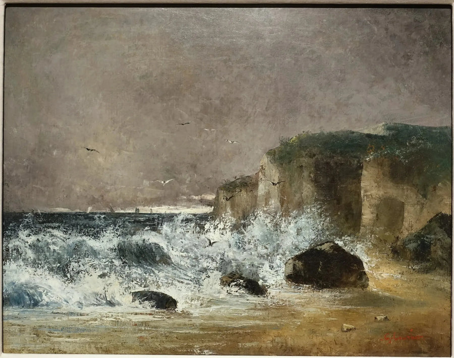 Tempo tempestoso a Étretat - Gustave Courbet