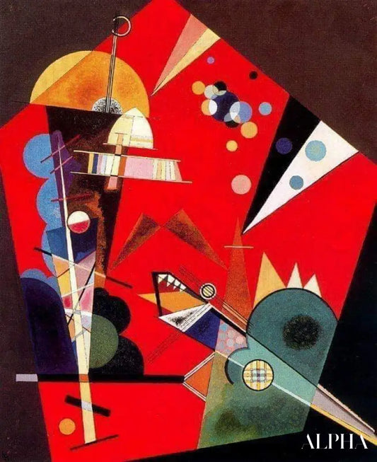 Tension en rouge 1926 - Vassily Kandinsky - Reproductions de tableaux et peintures haut de gamme