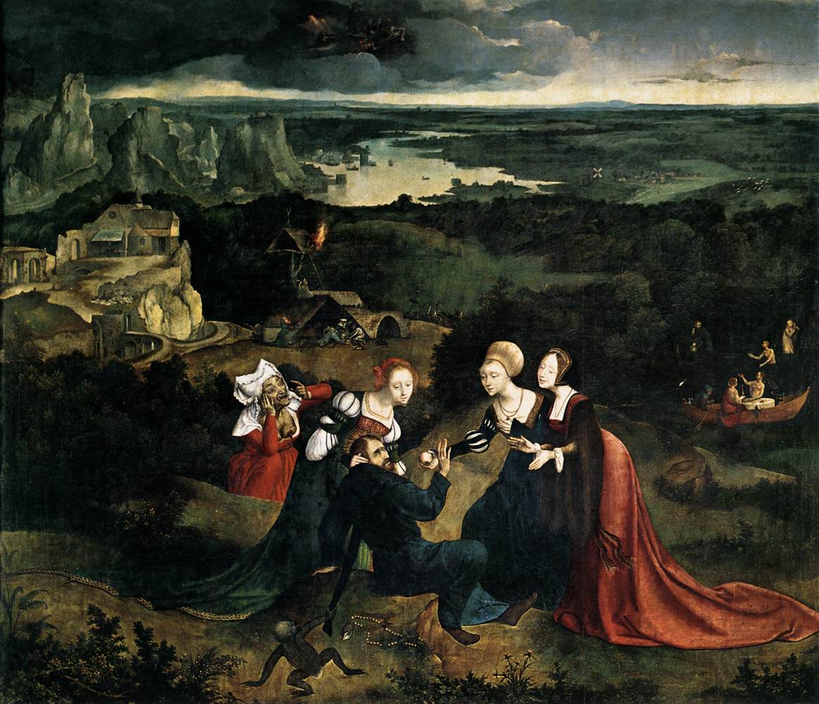 Tentation de saint Antoine - Joachim Patinier image 1 reproduction de peinture à l’huile