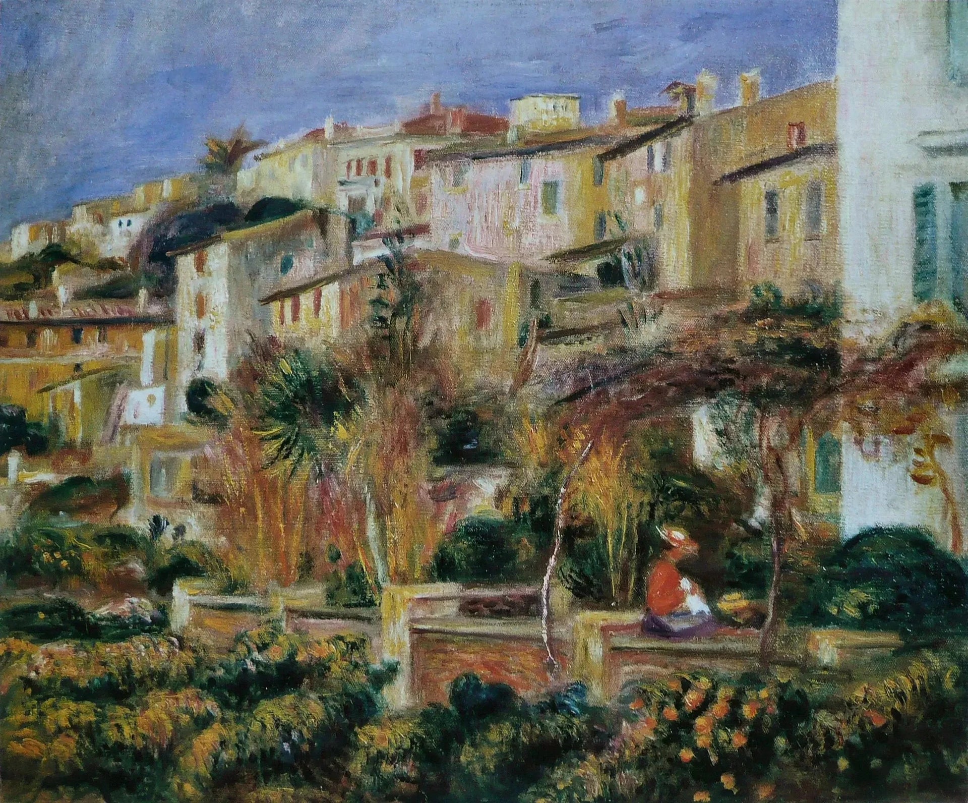 Terrasse à Cagnes, 1905, Pierre-Auguste Renoir, Artizon Museum – reproduction peinture à l’huile