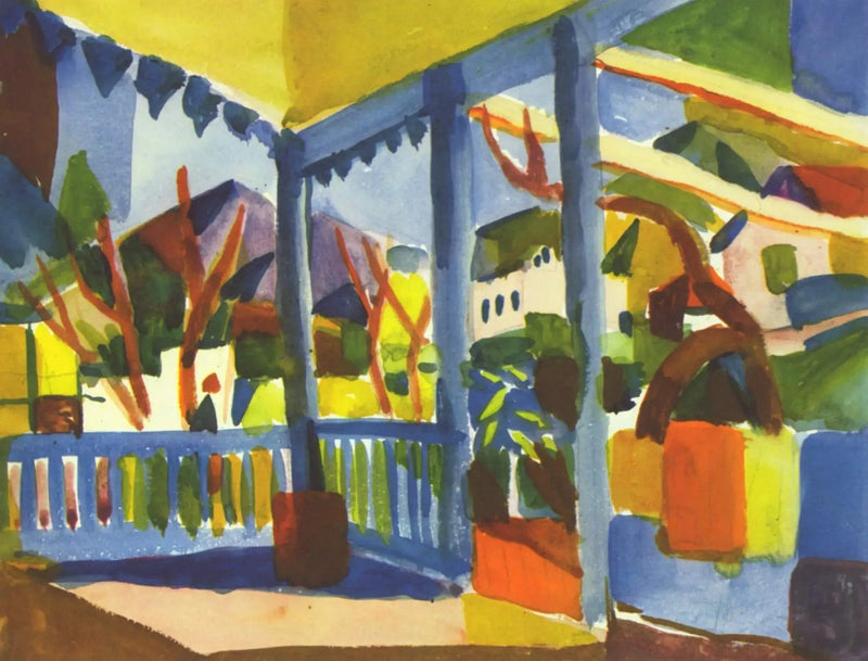 Terrazza della casa di campagna a Saint-Germain - August Macke