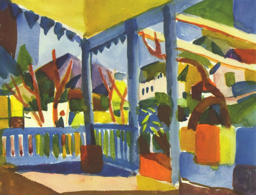 Terrazza della casa di campagna a Saint-Germain - August Macke