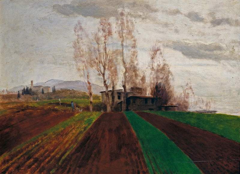 Terreni agricoli all'inizio della primavera / - Arnold Böcklin