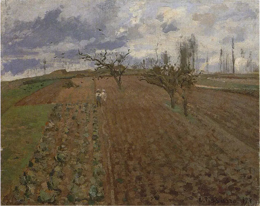 Terre lavorate vicino a Osny - Camille Pissarro