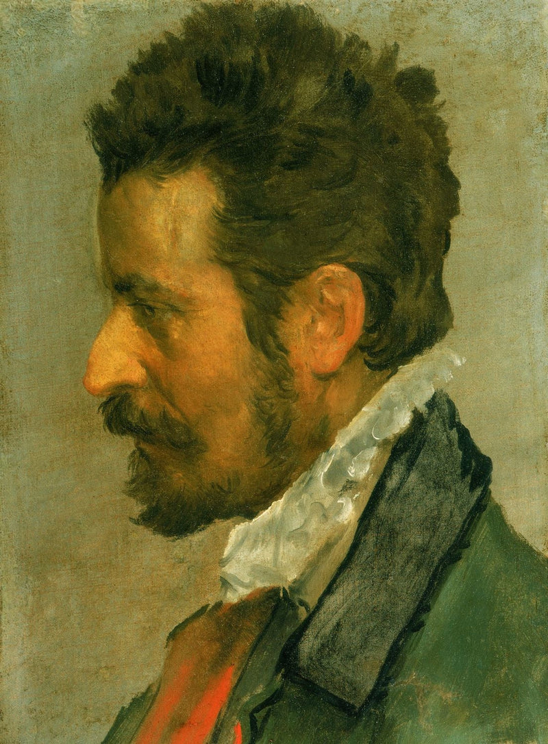 Testa di uomo di profilo - Annibale Carracci