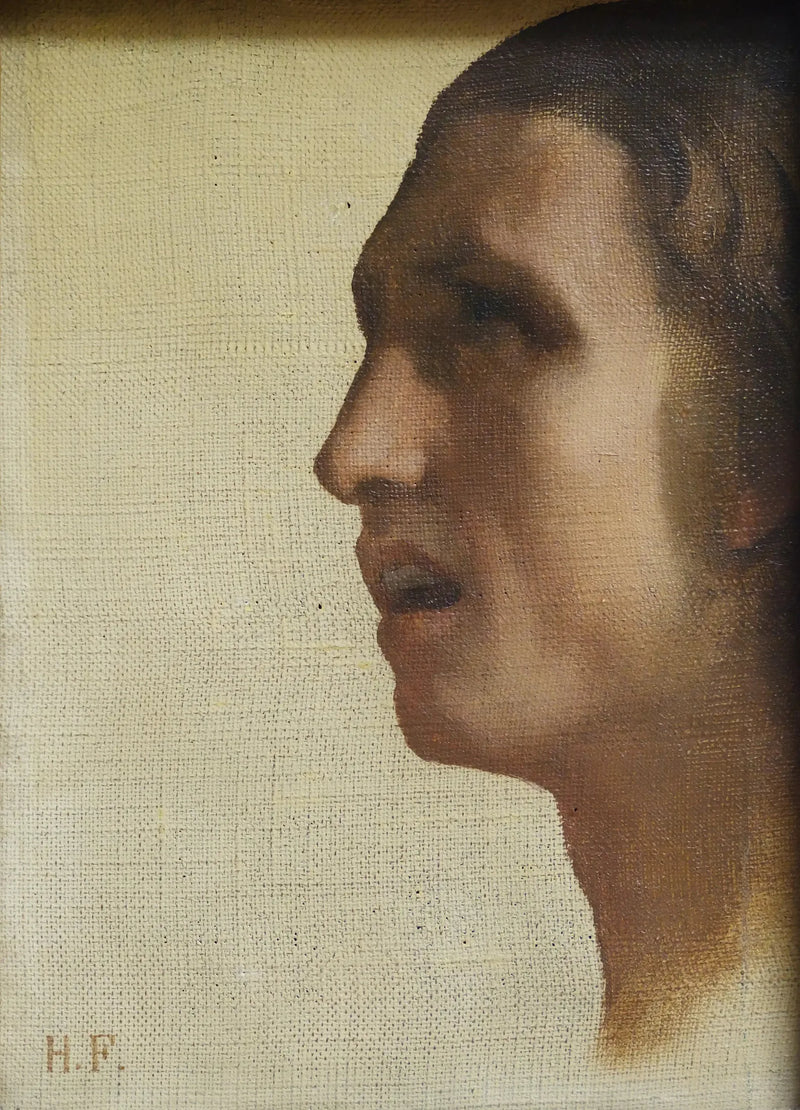 Testa di uomo di profilo - Hippolyte Flandrin