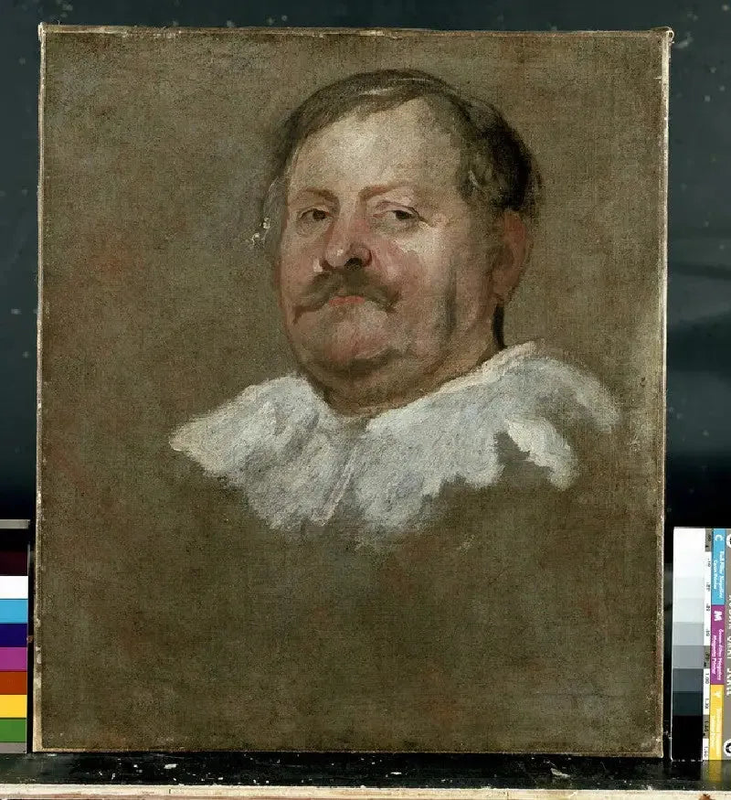 Testa di uomo con una frangia cadente - Antoine van Dyck