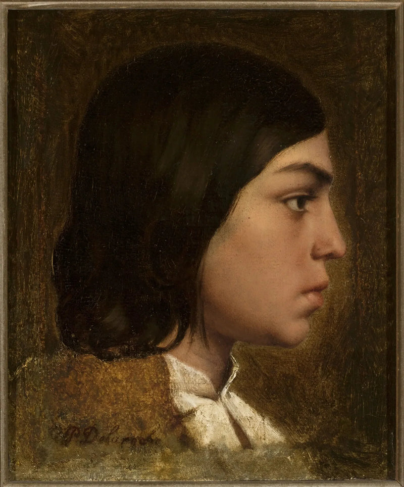 Testa di un ragazzo. - Paul Delaroche