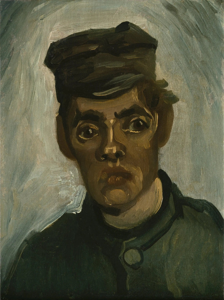 Testa di un giovane contadino con un berretto - Vincent van Gogh