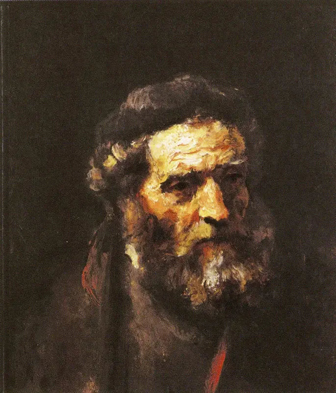 Tête d'un vieil homme barbu - Rembrandt image 1 reproduction réalisée par Alpha Reproduction