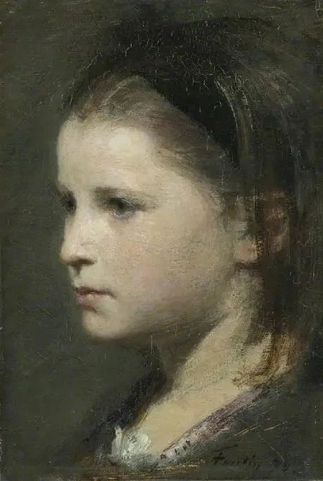 Testa di una giovane ragazza - Henri Fantin-Latour