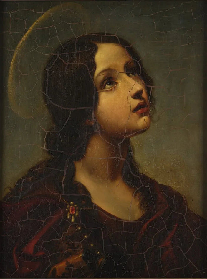 Testa di una giovane santa (santa Lucia?) - Carlo Dolci