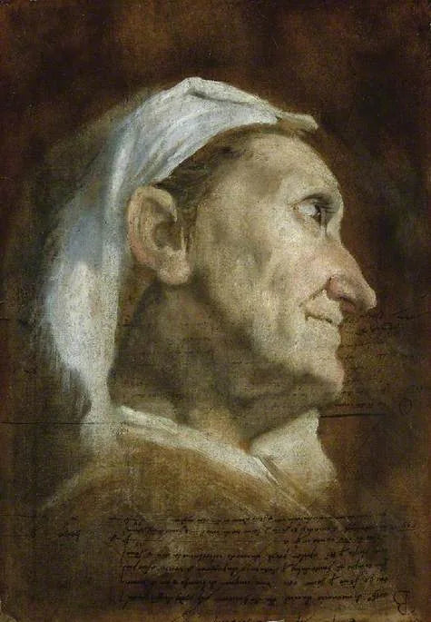 Testa di una vecchia donna - Annibale Carracci
