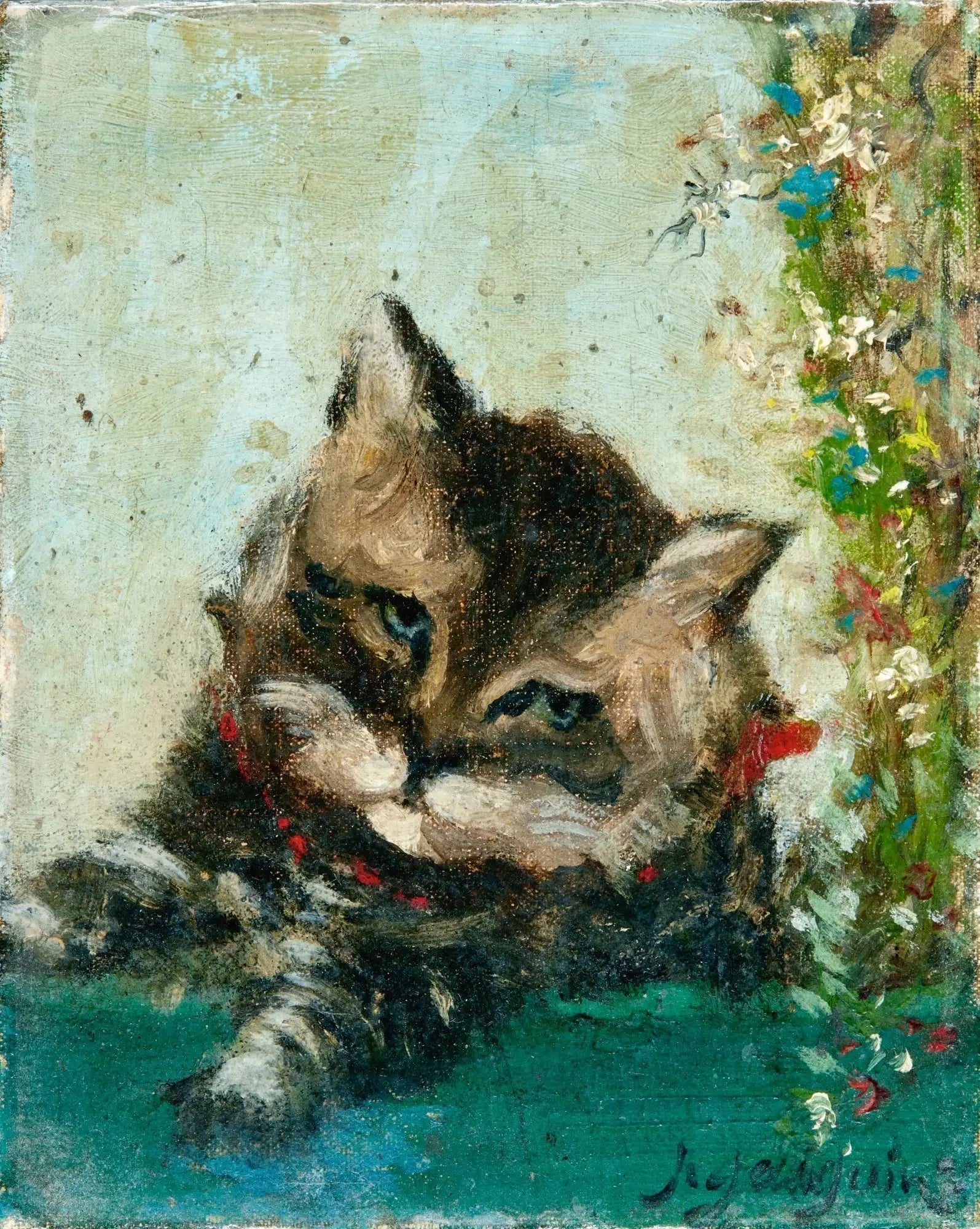 Tête de chat - Paul Gauguin image 1 tableau peint à l’huile sur toile