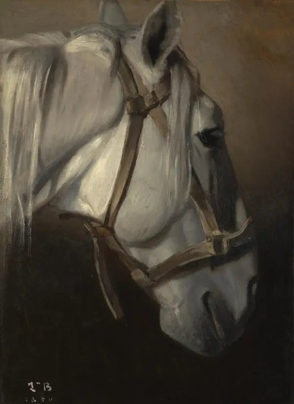 Tête de cheval blanc - Léon Bonnat - Alpha Reproduction