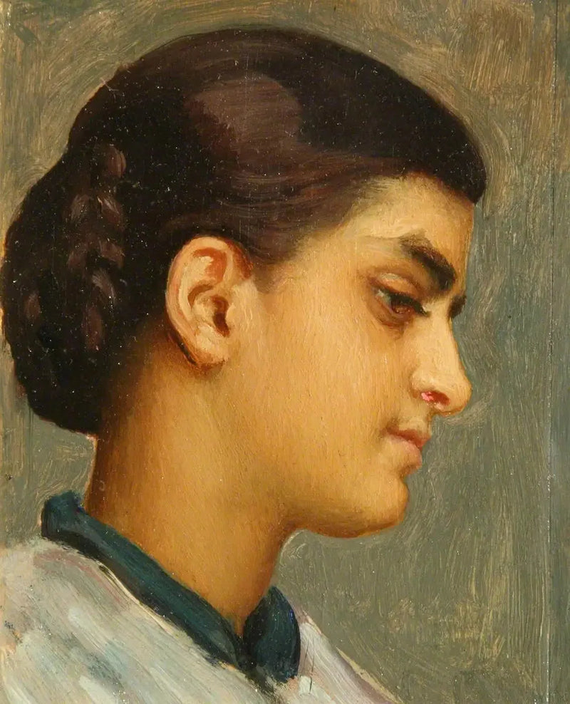 Testa di ragazza spagnola - Frederic Leighton