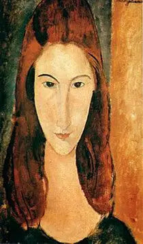 Testa di Jeanne Hébuterne di fronte - Amedeo Modigliani