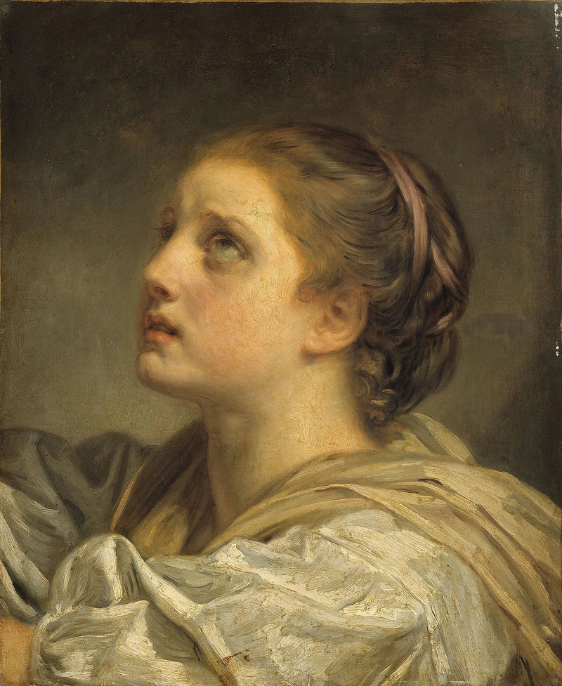 Testa di giovane donna - Jean-Baptiste Greuze