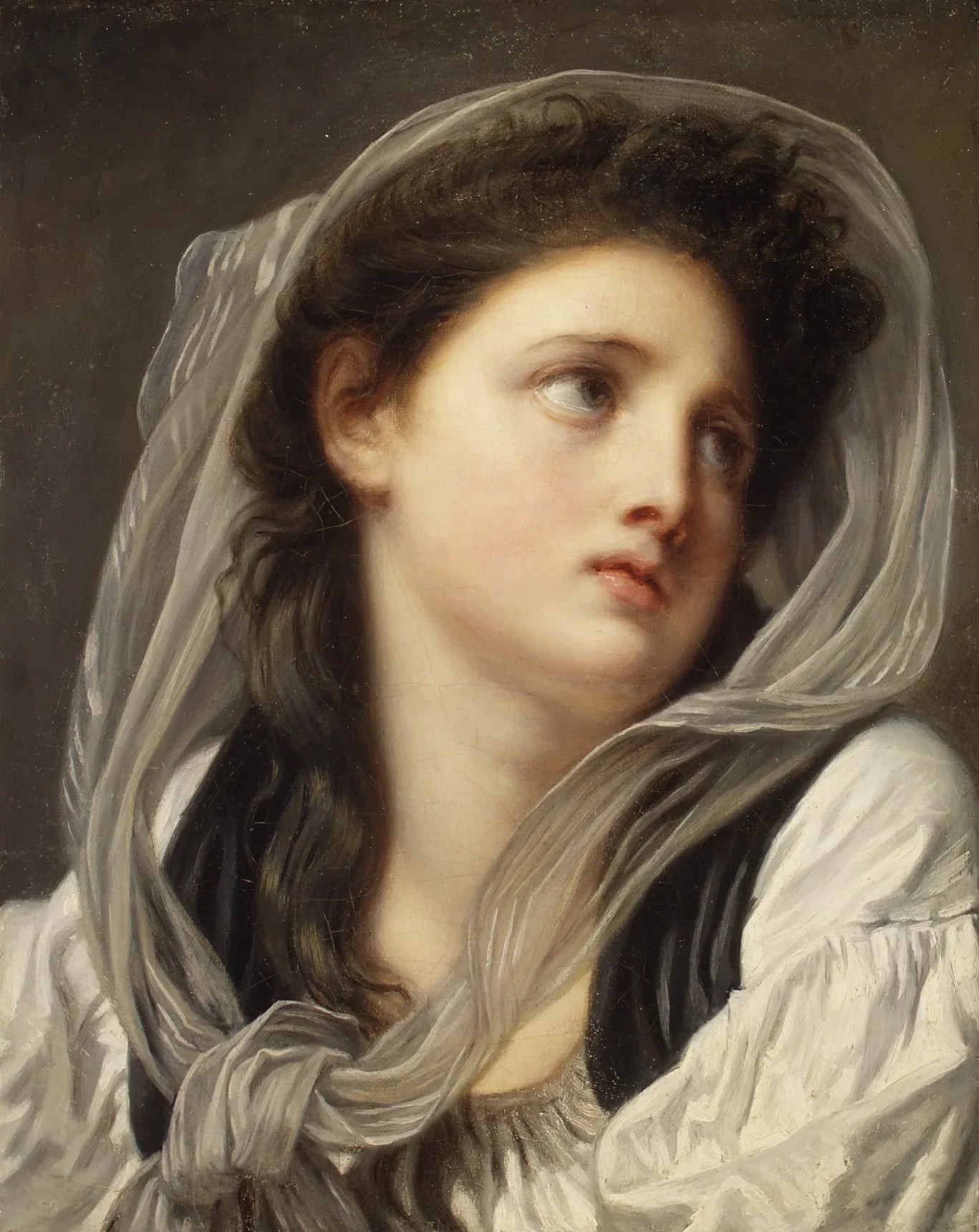 Tête de jeune femme - Jean-Baptiste Greuze image 1 reproduction réalisée par Alpha Reproduction