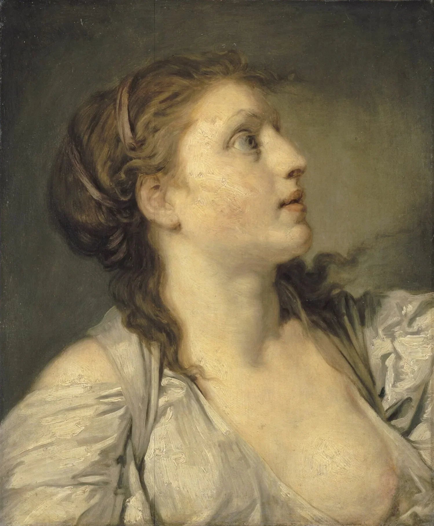 Tête de jeune fille - Jean-Baptiste Greuze image 1 copie peinte à la main à l’huile