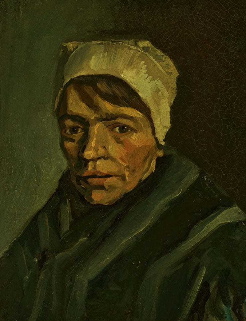 Testa di contadina con berretto bianco - Vincent van Gogh