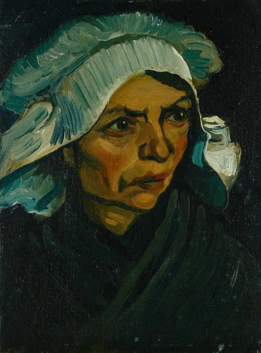 Testa di contadina con berretto bianco - Vincent van Gogh