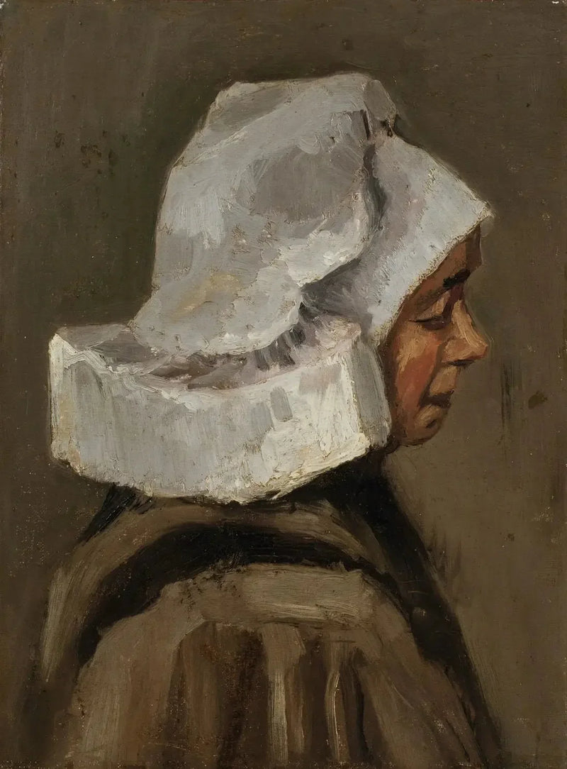 Testa di contadina con berretto bianco - Vincent van Gogh