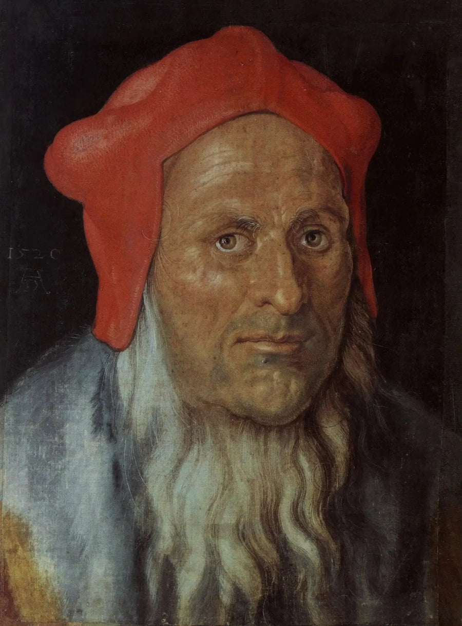Testa di anziano con berretto rosso - Albrecht Dürer