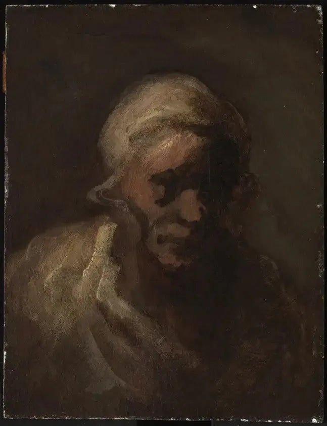 Testa di vecchia donna - Honoré Daumier