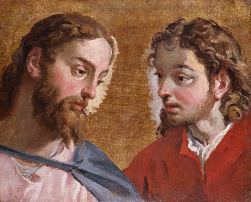 Testa di Cristo e un apostolo (San Giovanni) - Sebastiano Ricci