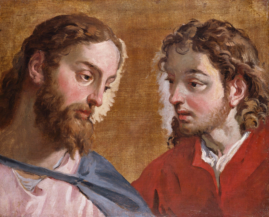 Testa di Cristo e un apostolo (San Giovanni) - Sebastiano Ricci