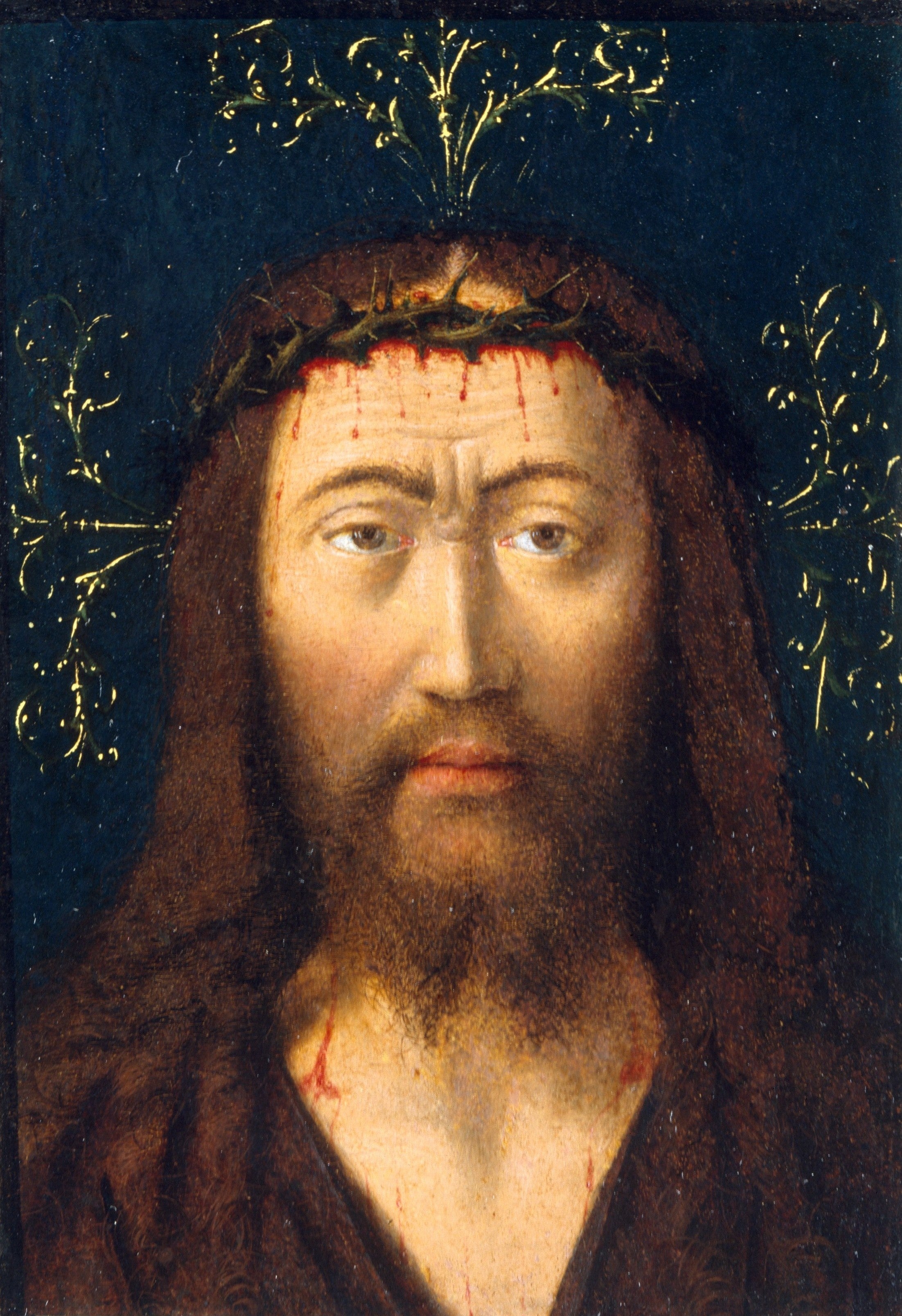 Tête du Christ - Petrus Christus image 1 copie de tableau peinte à la main
