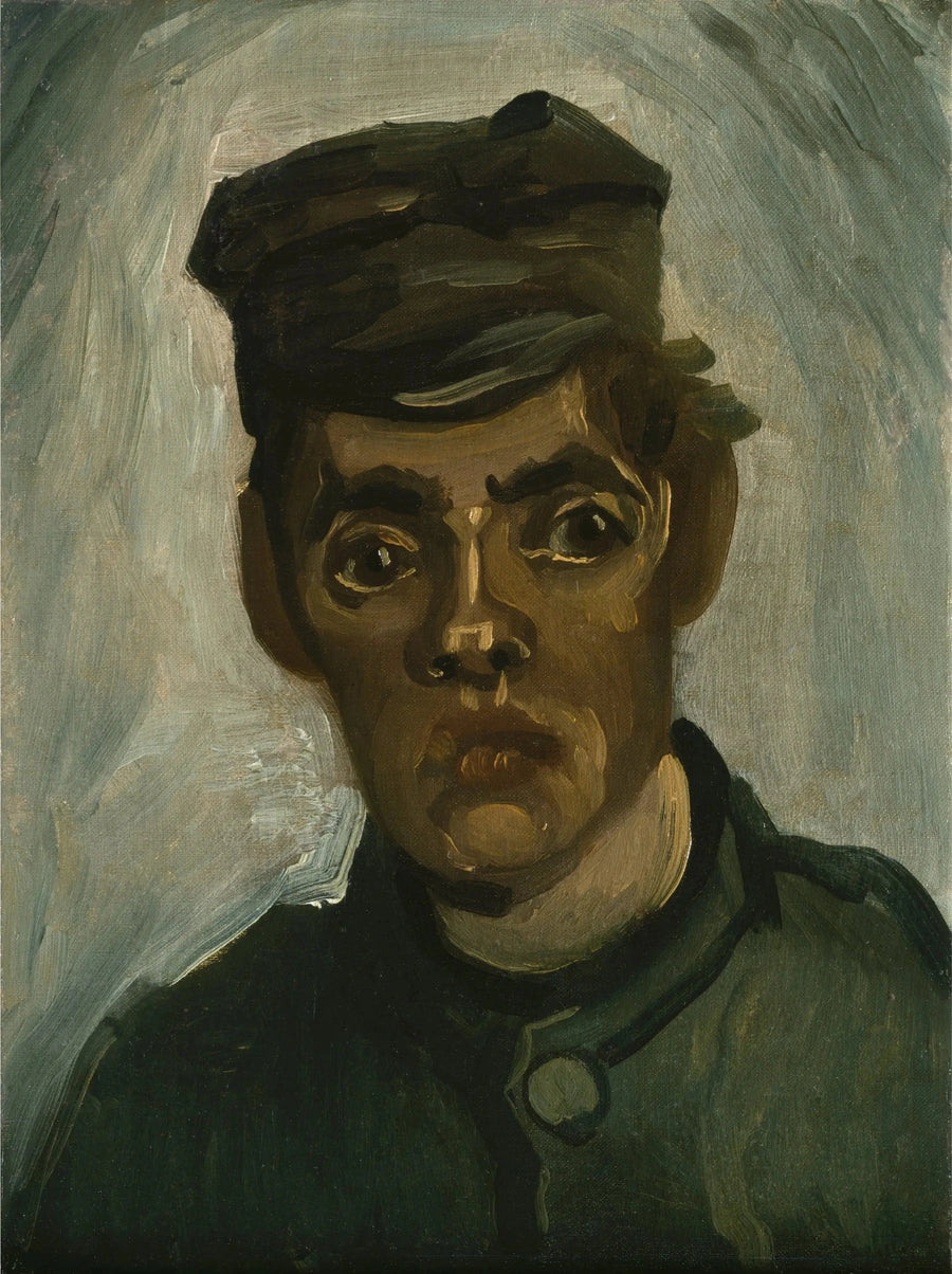 Testa di un giovane contadino con un berretto - Vincent van Gogh